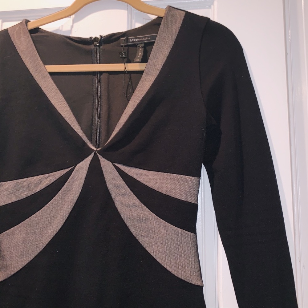 BCBGMaxAzria black form fitting dress - Picture 6 of 7